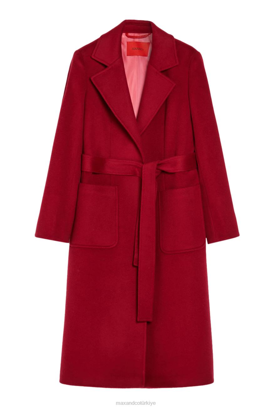 giyim MAX&Co. kaçak yün keçe ceket bordo kadınlar 2JP6854